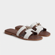 Marbella Slide Women White & Brown