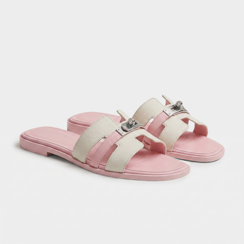 Marbella Slide Women White & Pink