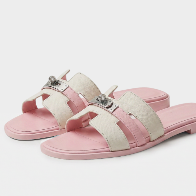 Marbella Slide Women White & Pink