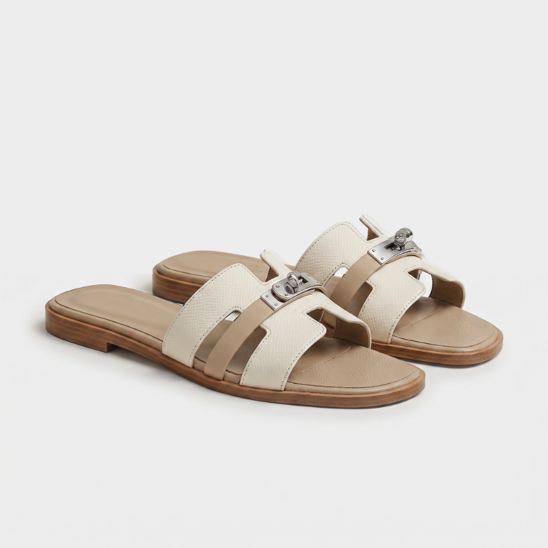 Marbella Slide Women Ivory Tan
