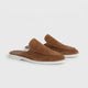 Positano Mules in Camoscio Color Cuoio