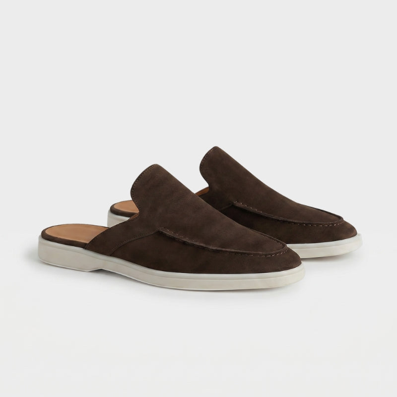 Positano Suede Mule II Dark Brown