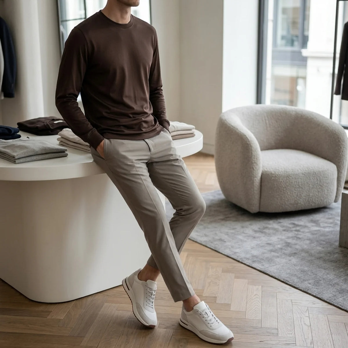 Verona Soft Lustre Longsleeve Espresso