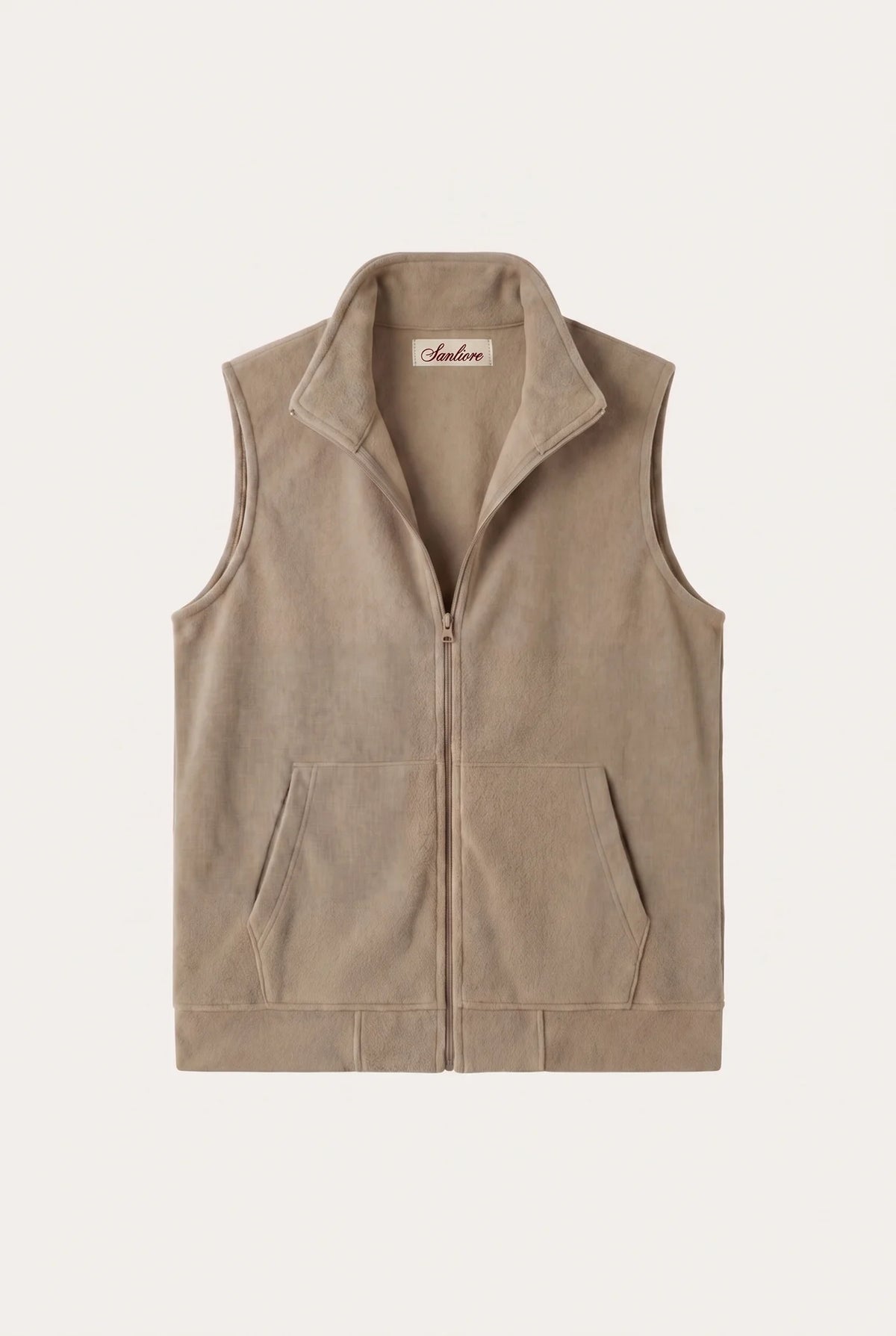 Livigno Brushed Fleece Vest Beige
