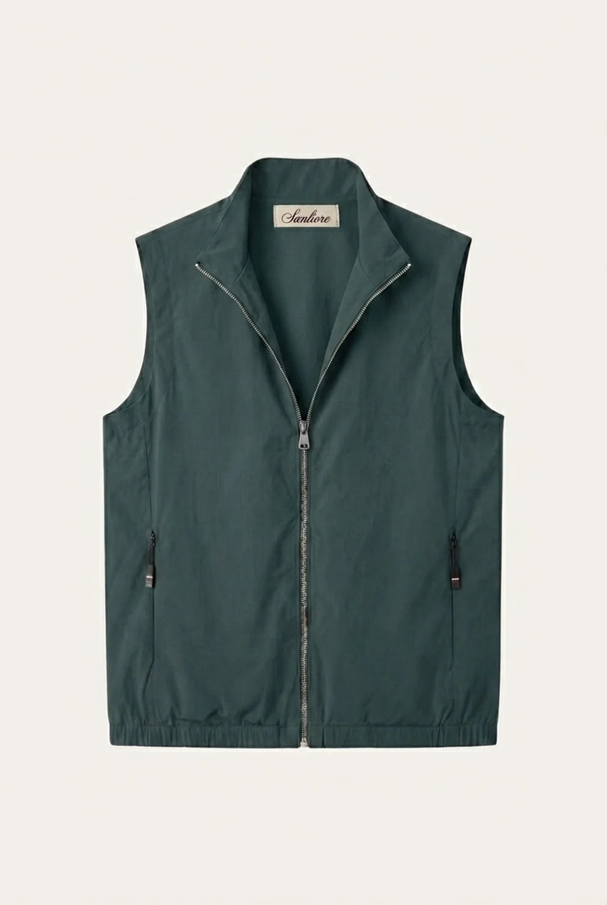 Lecco Stand-Collar Zip Vest Pino