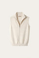 Biella Merino Zip Vest Ivory