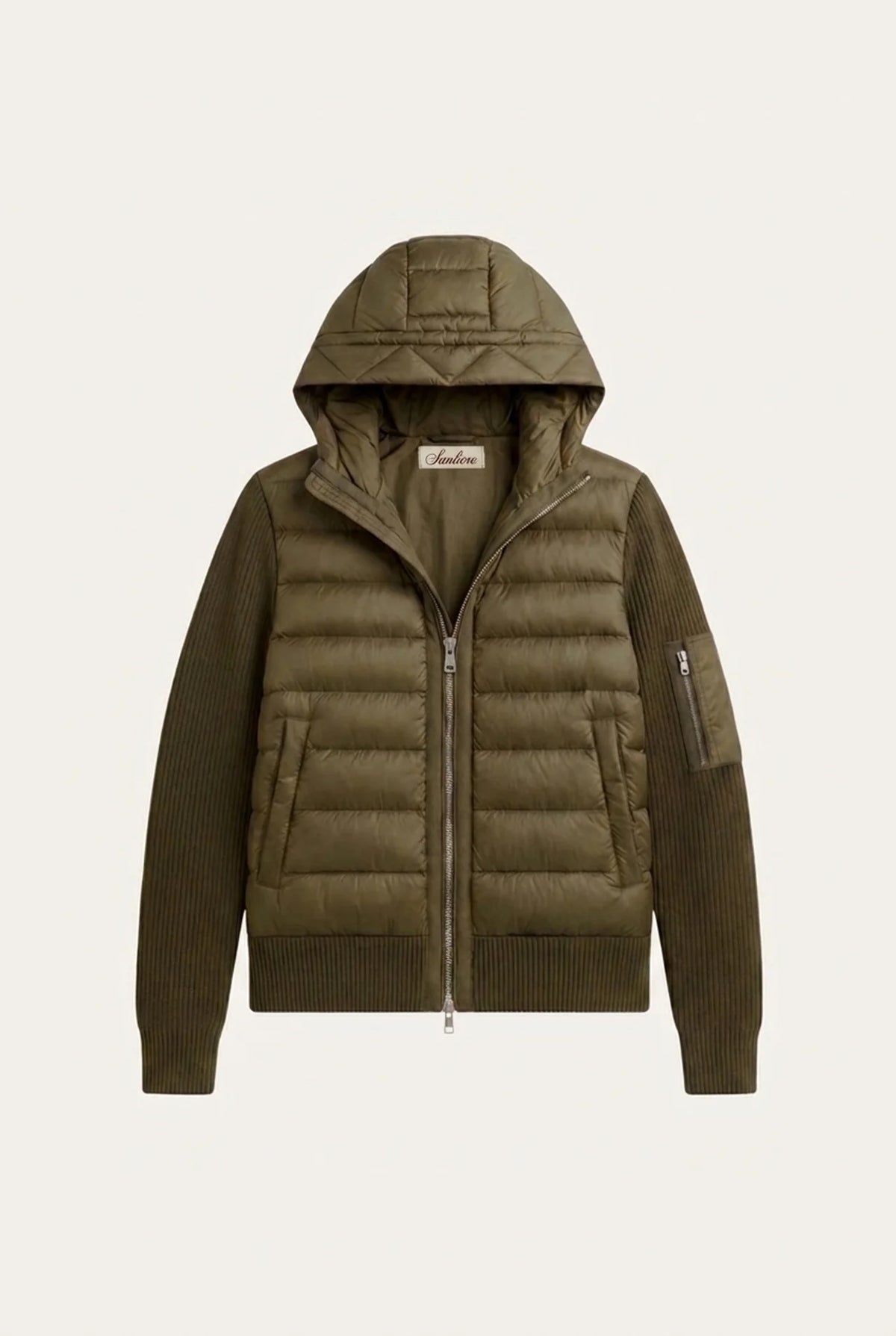 Sondrio Hybrid Zip Jacket Olive