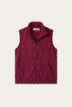 Livigno Brushed Fleece Vest Burgundy