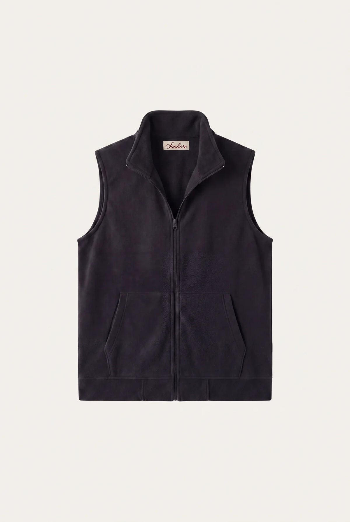 Livigno Brushed Fleece Vest Black