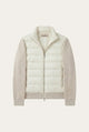 Ferrara Quilted Knit Hybrid Jacket Off White