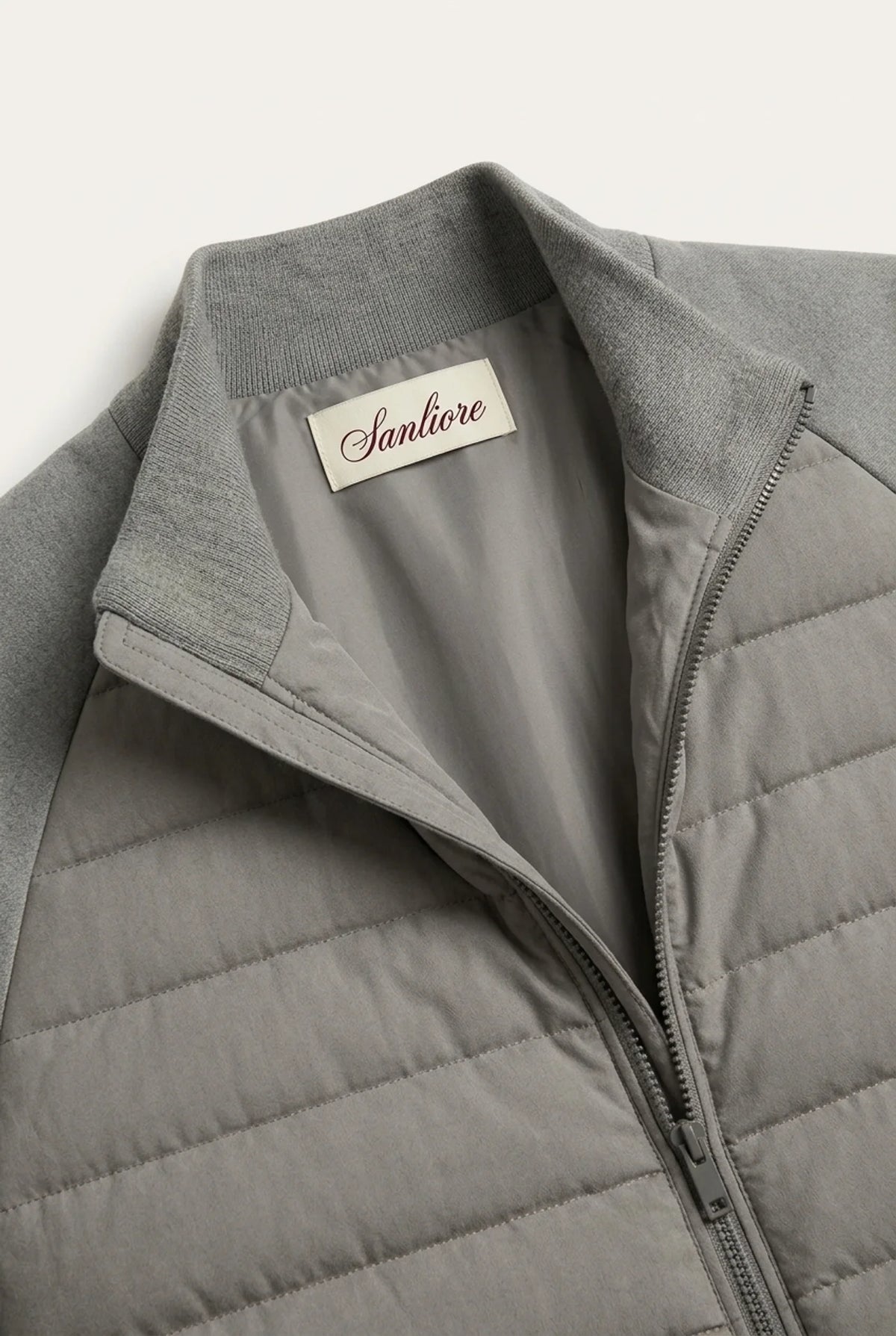 Vicenza Wool Padded Jacket Grey