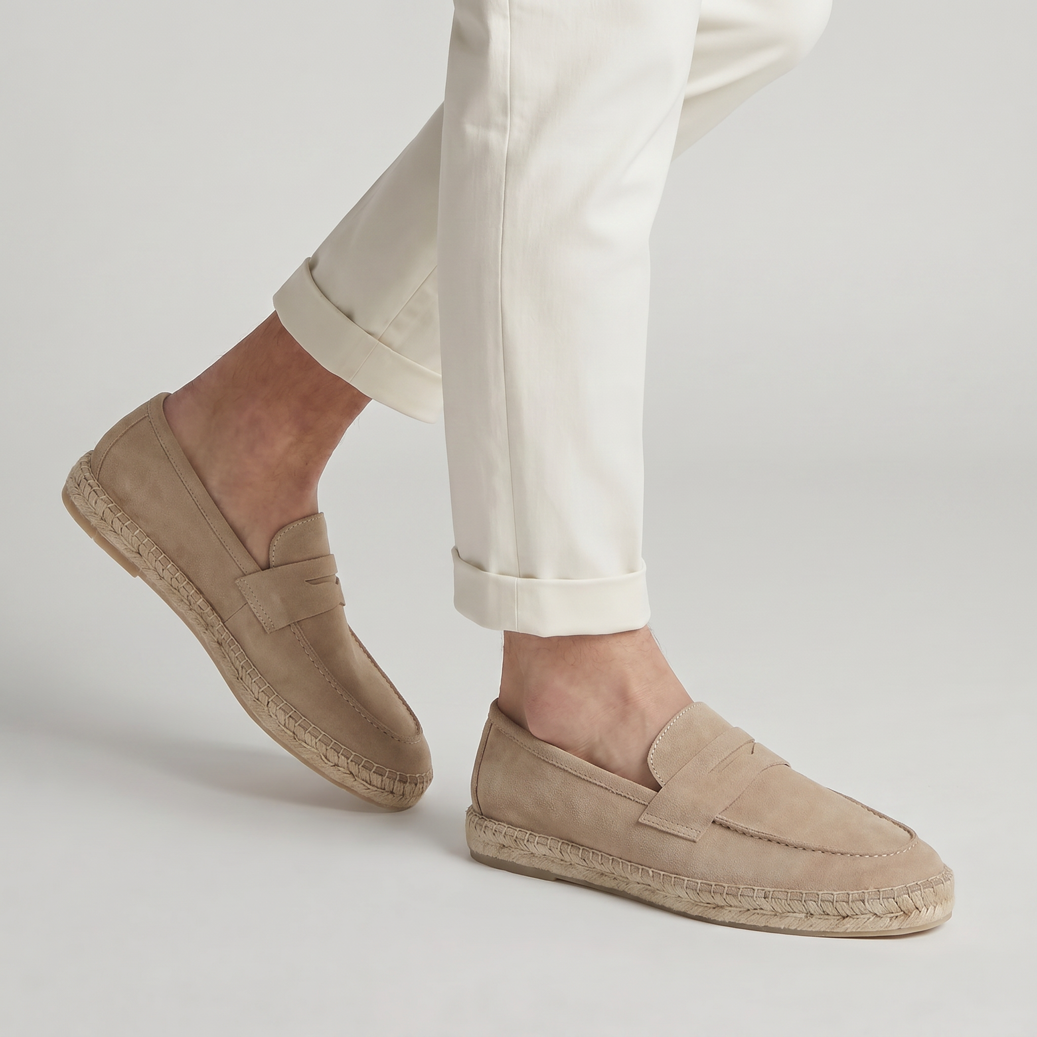 Ravello Espadrille Loafer Suede Sand Beige