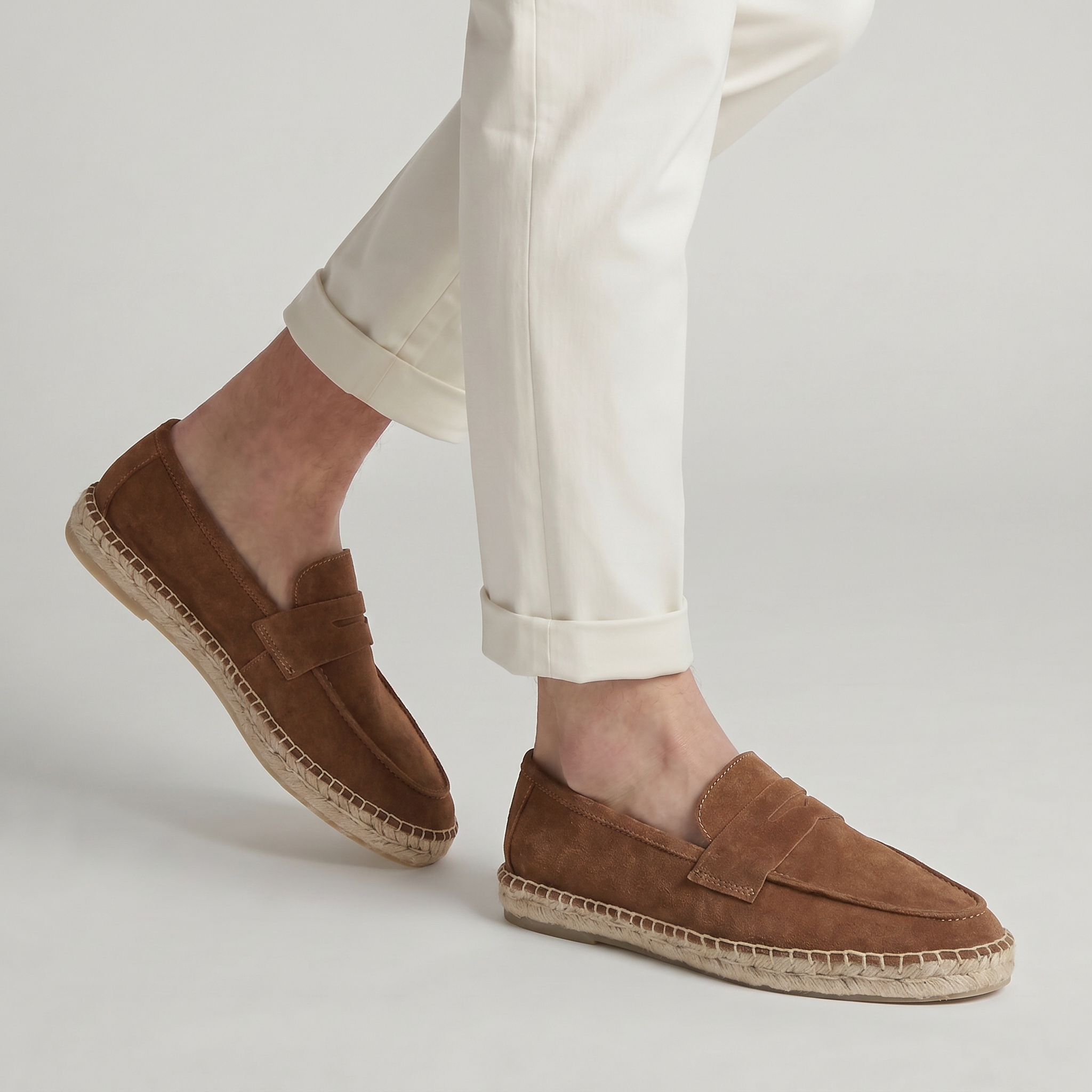 Ravello Espadrille Loafer Suede Warm Tobacco