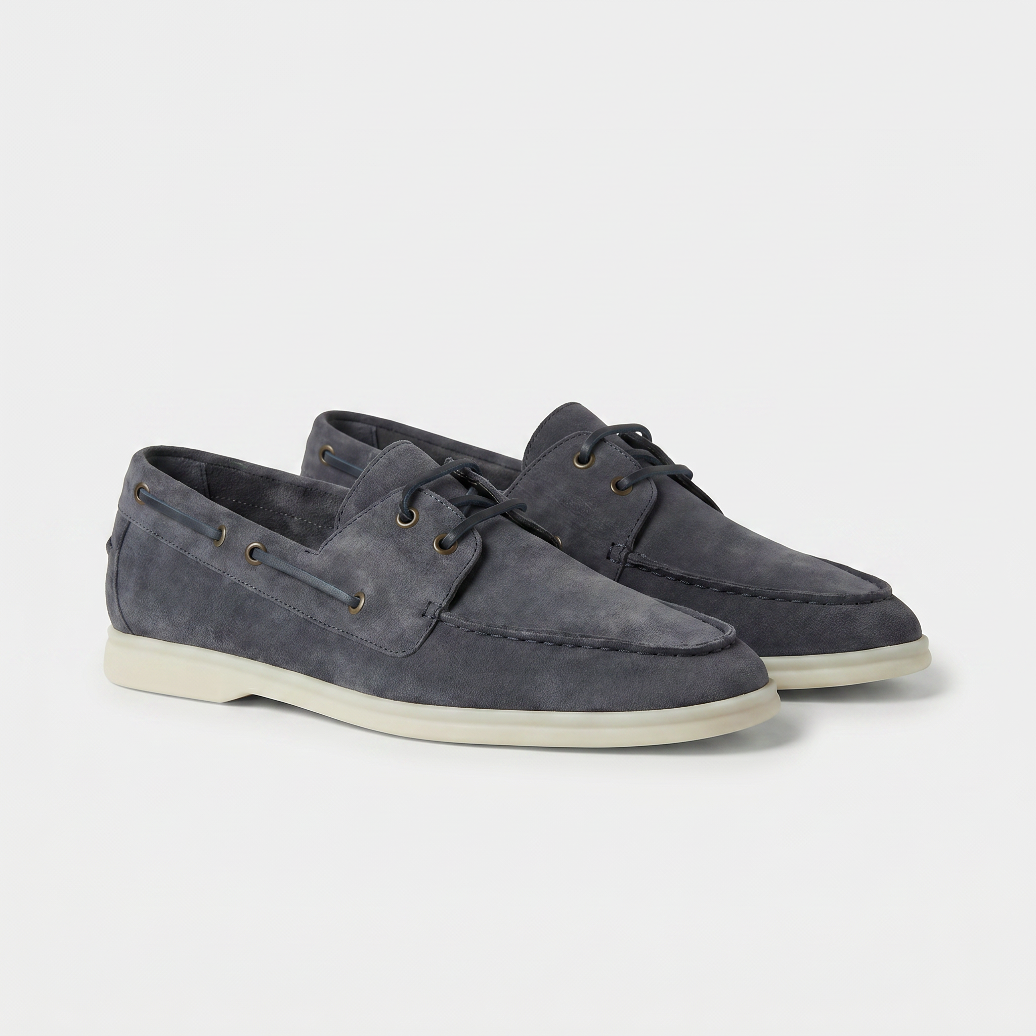 Portofino Boat Shoe Suede Slate Blue