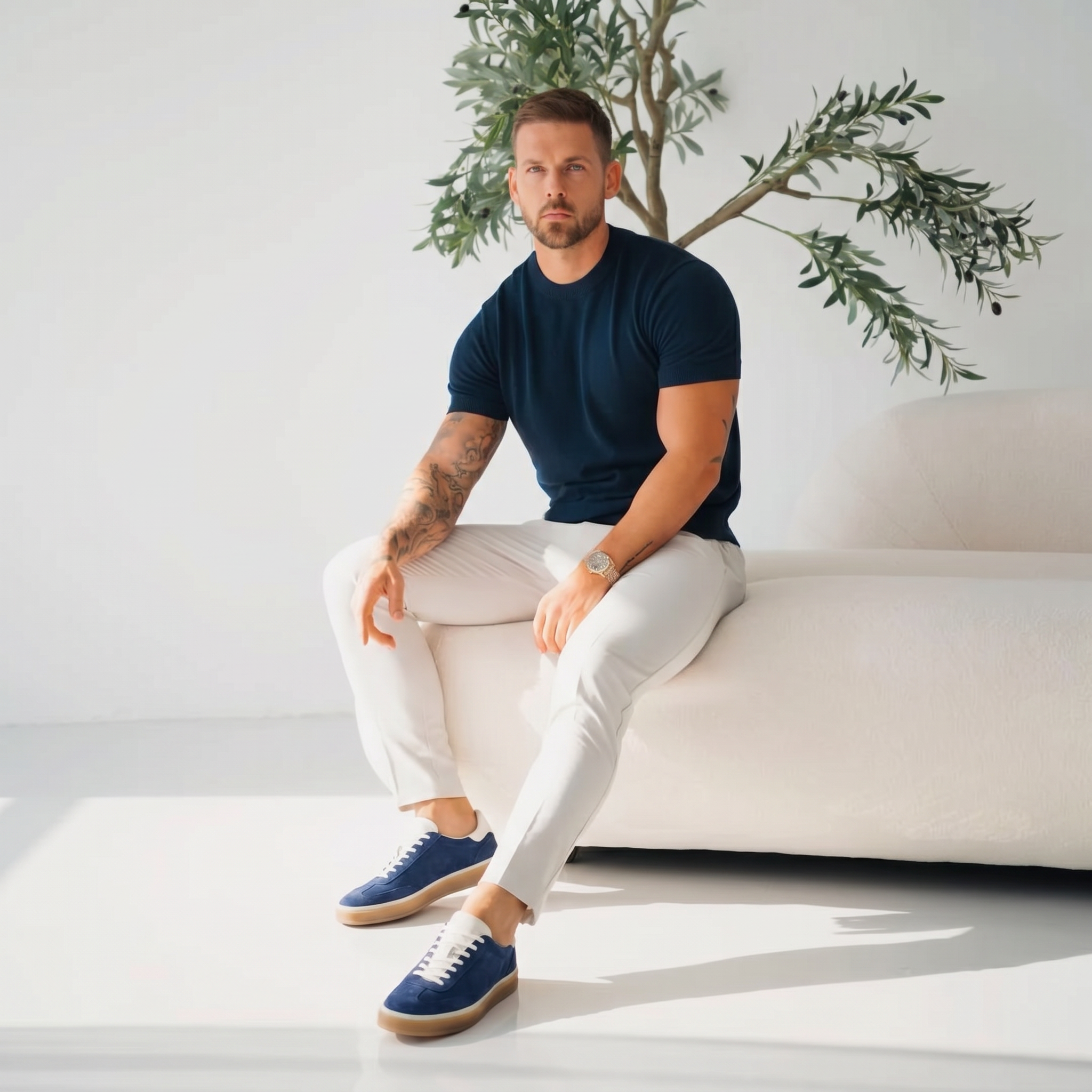 Riviera Court Sneaker Suede Royal Blue