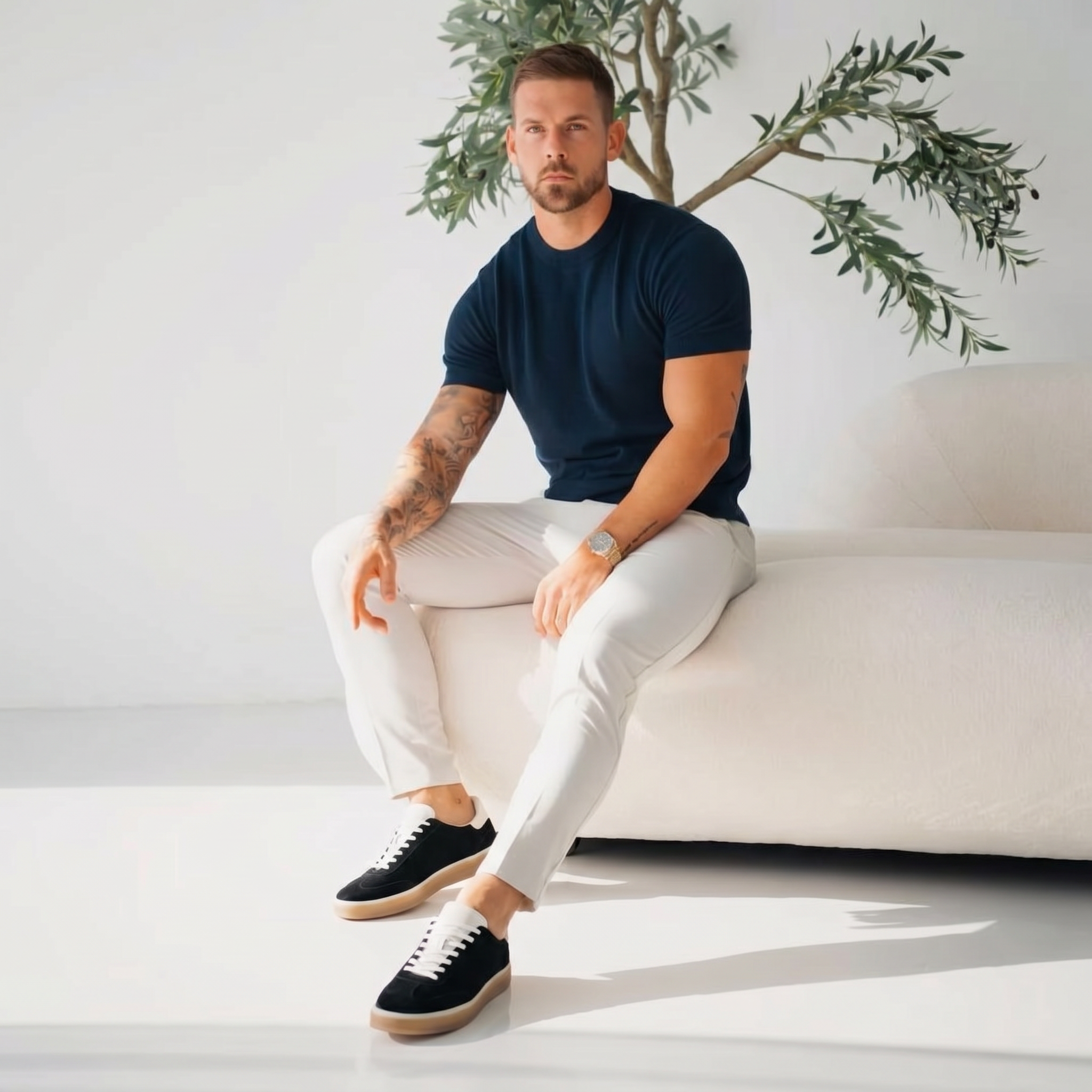 Riviera Court Sneaker Suede Black