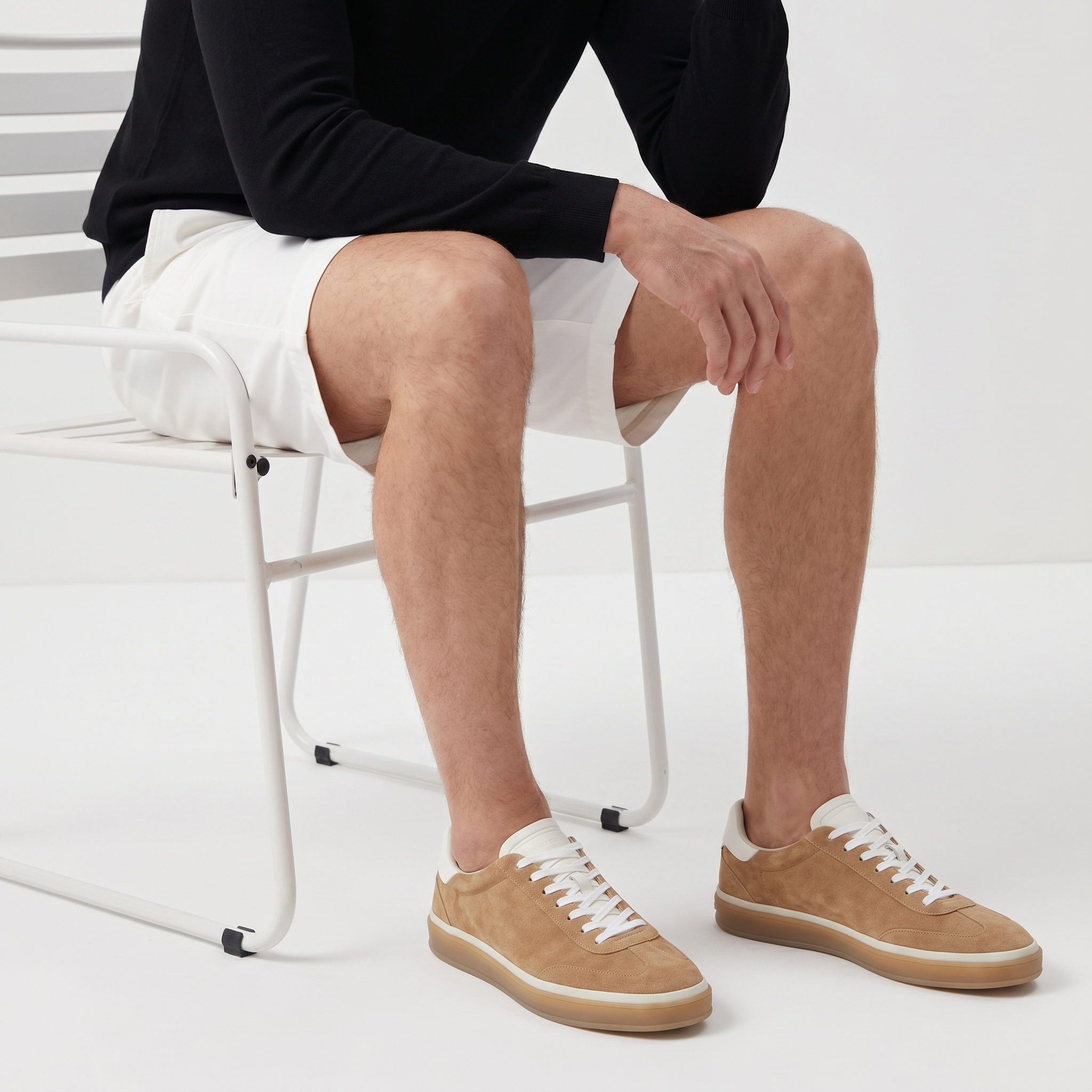 Riviera Court Sneaker Suede Camel Tan