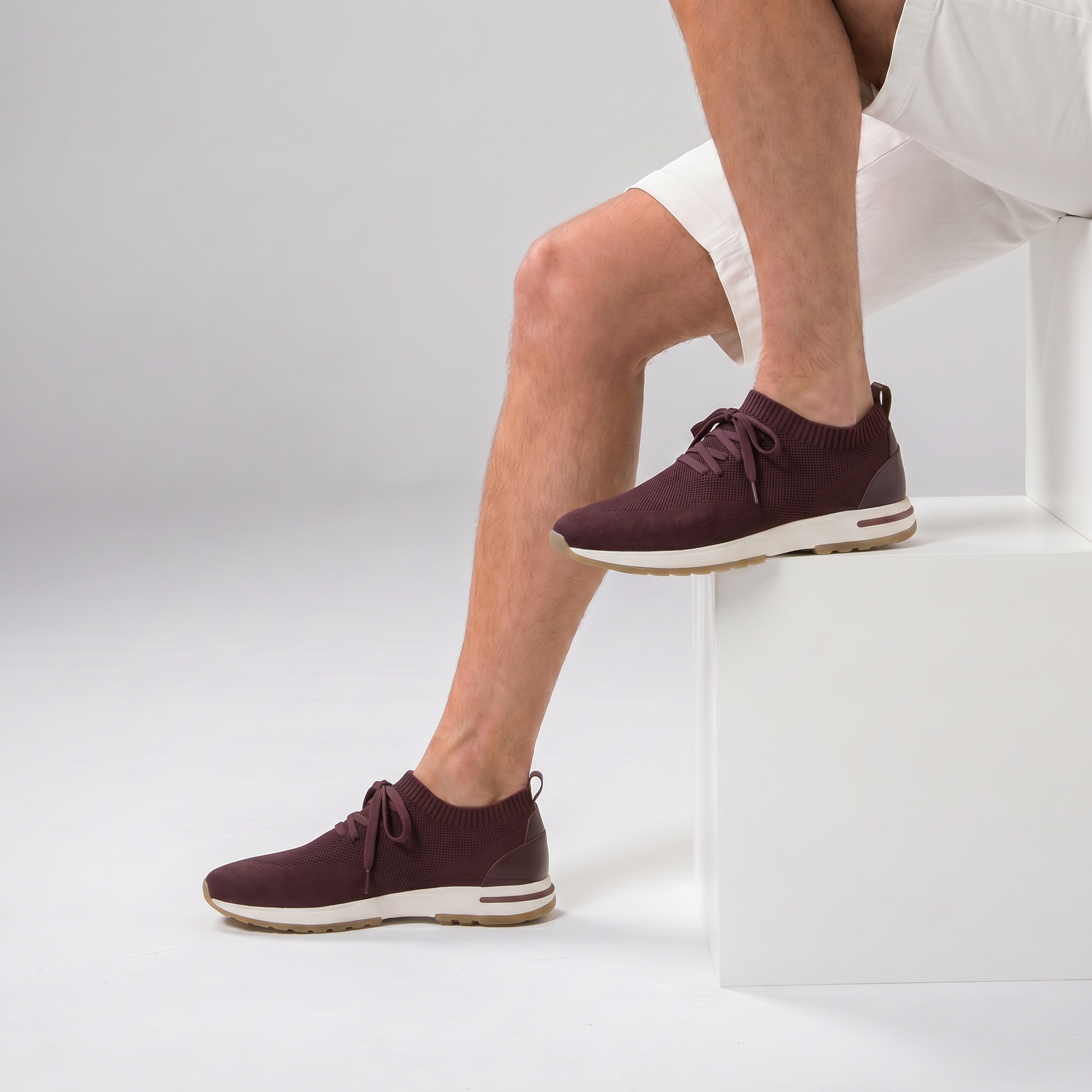 Siena Knit Sneaker Burgundy