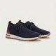 Sneaker in maglia Siena blu navy cognac