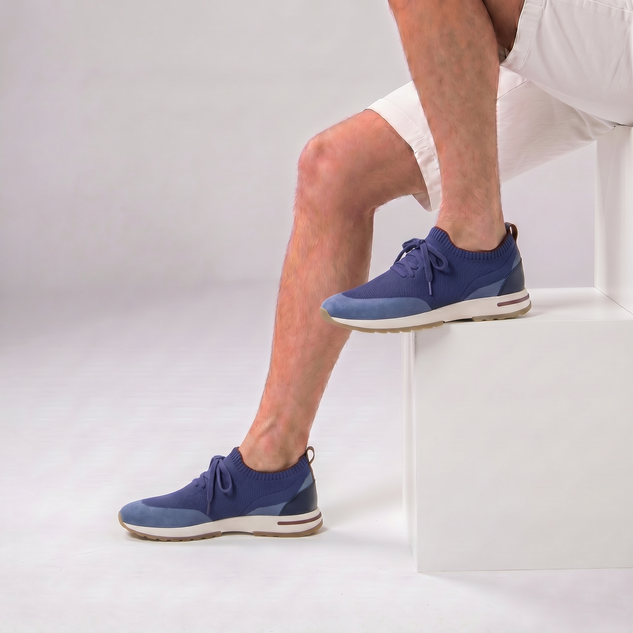 Siena Knit Sneaker Slate Blue