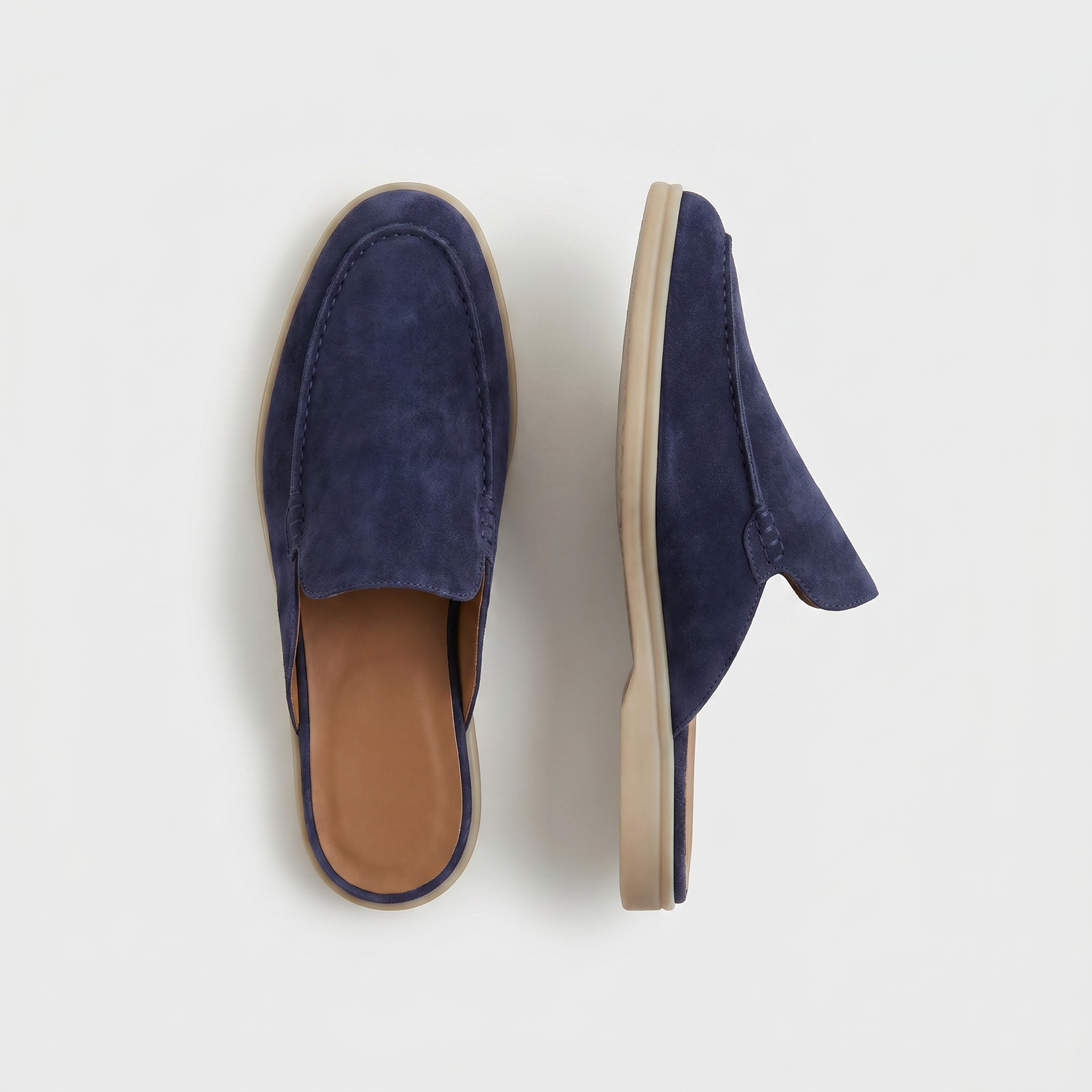 Positano Suede Mule Navy