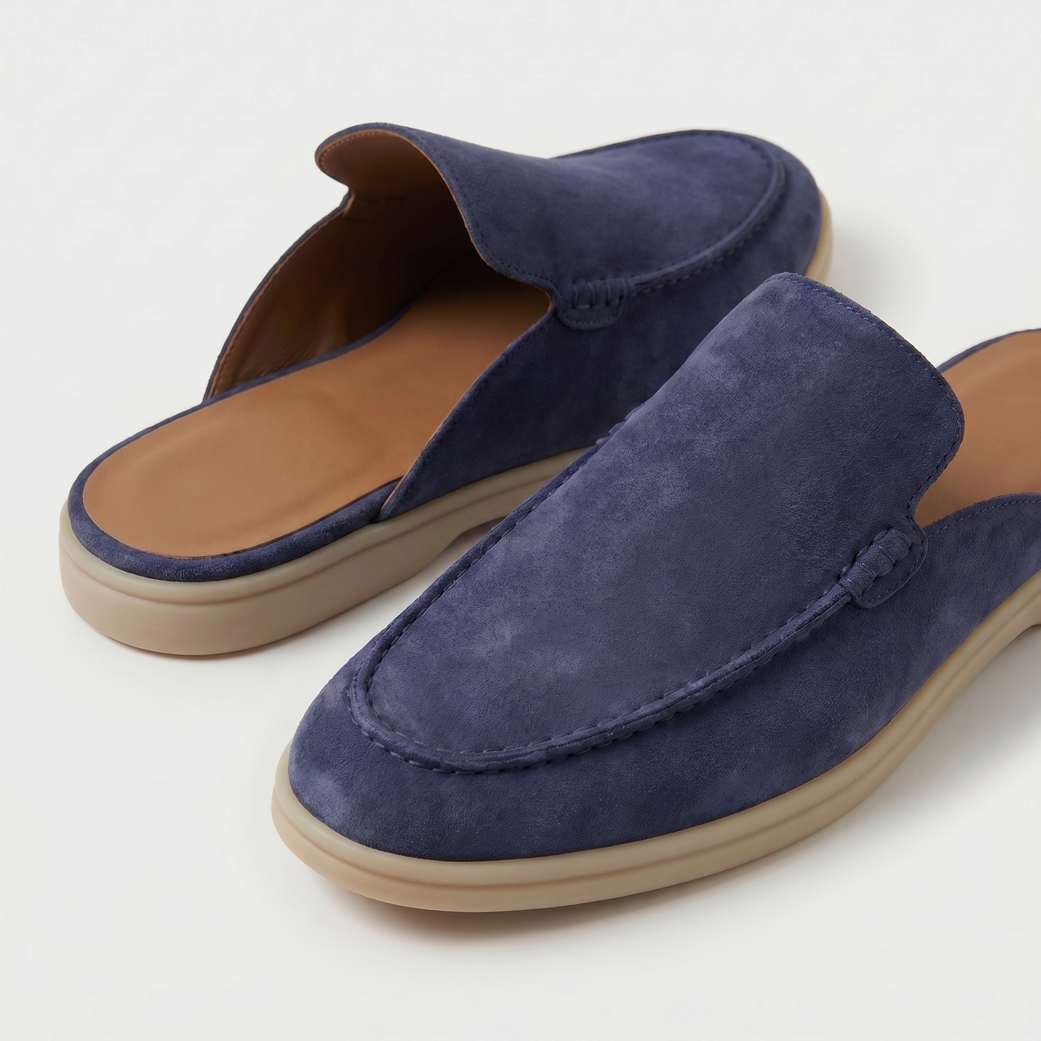 Positano Suede Mule Navy