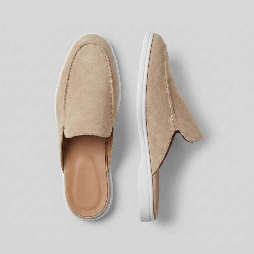 Positano Suede Mule Sand