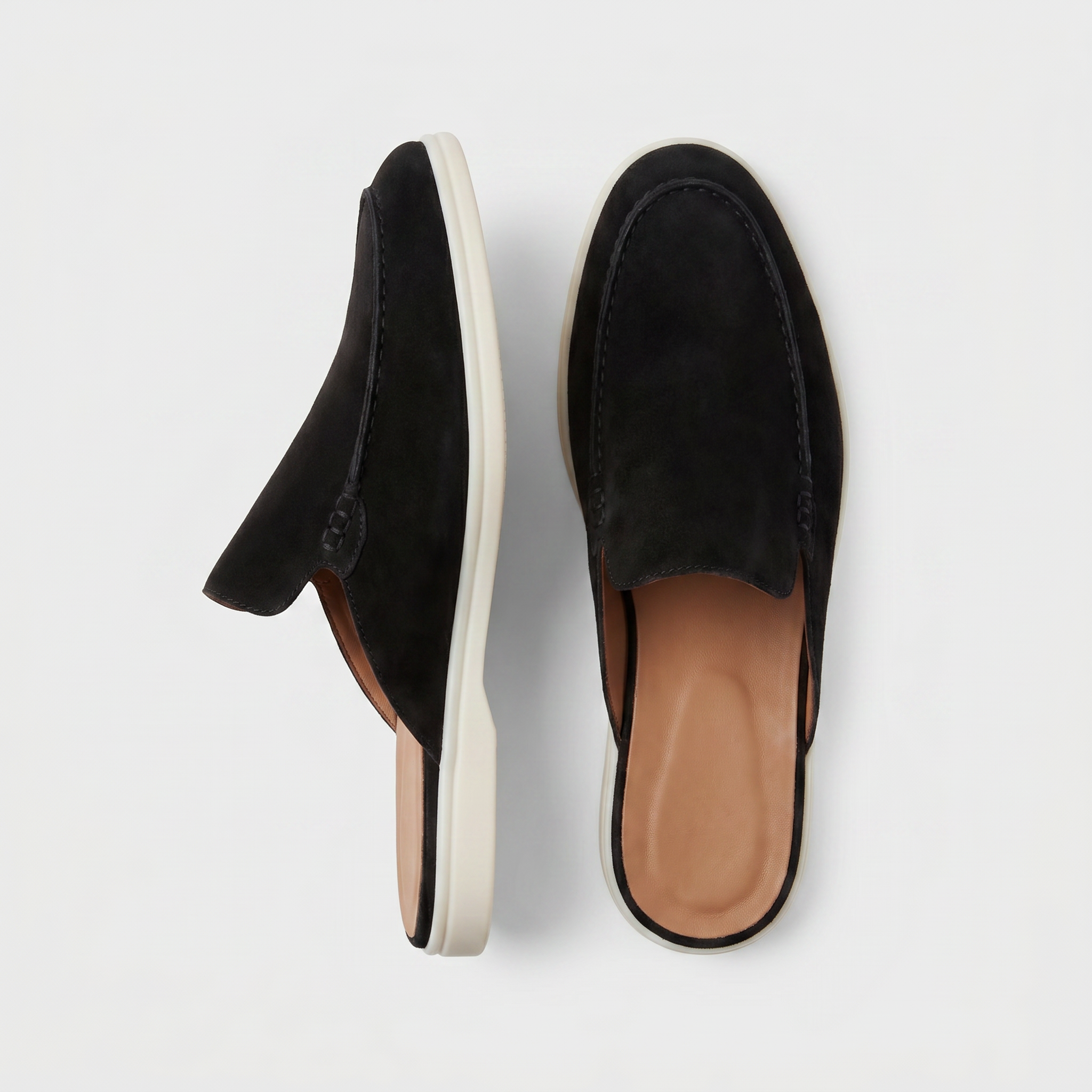 Positano Suede Mule Black