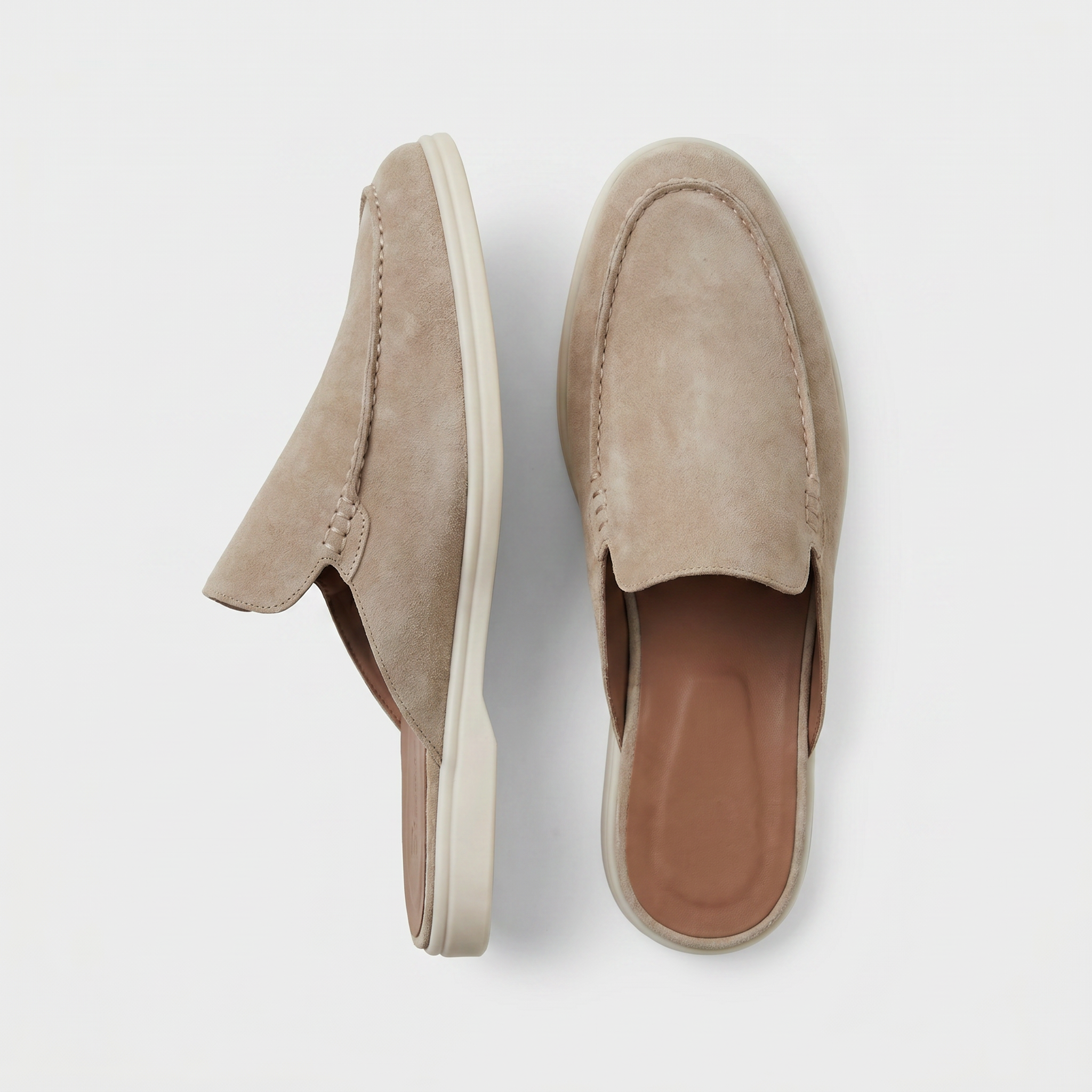 Positano Suede Mule Taupe
