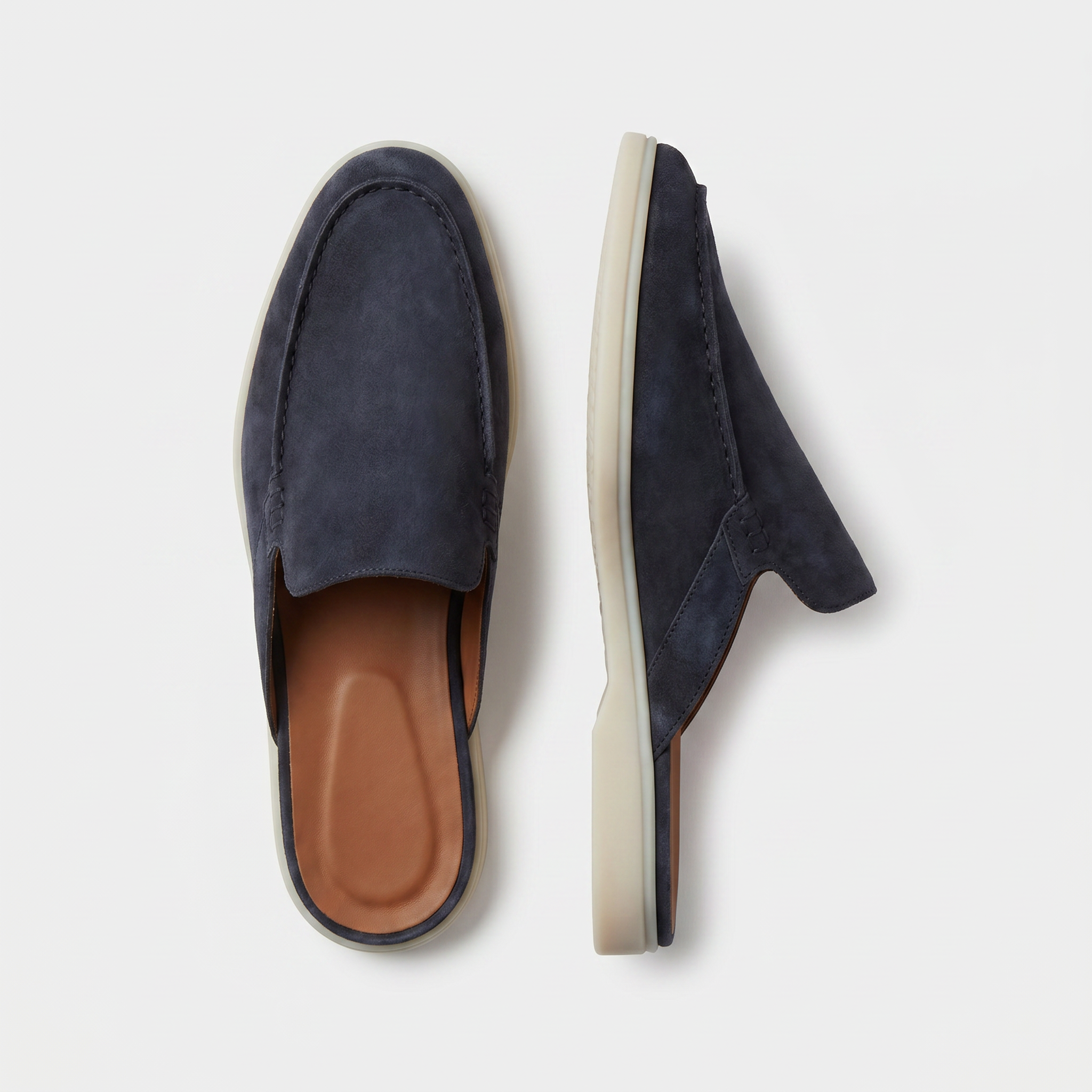 Positano Suede Mule II Navy