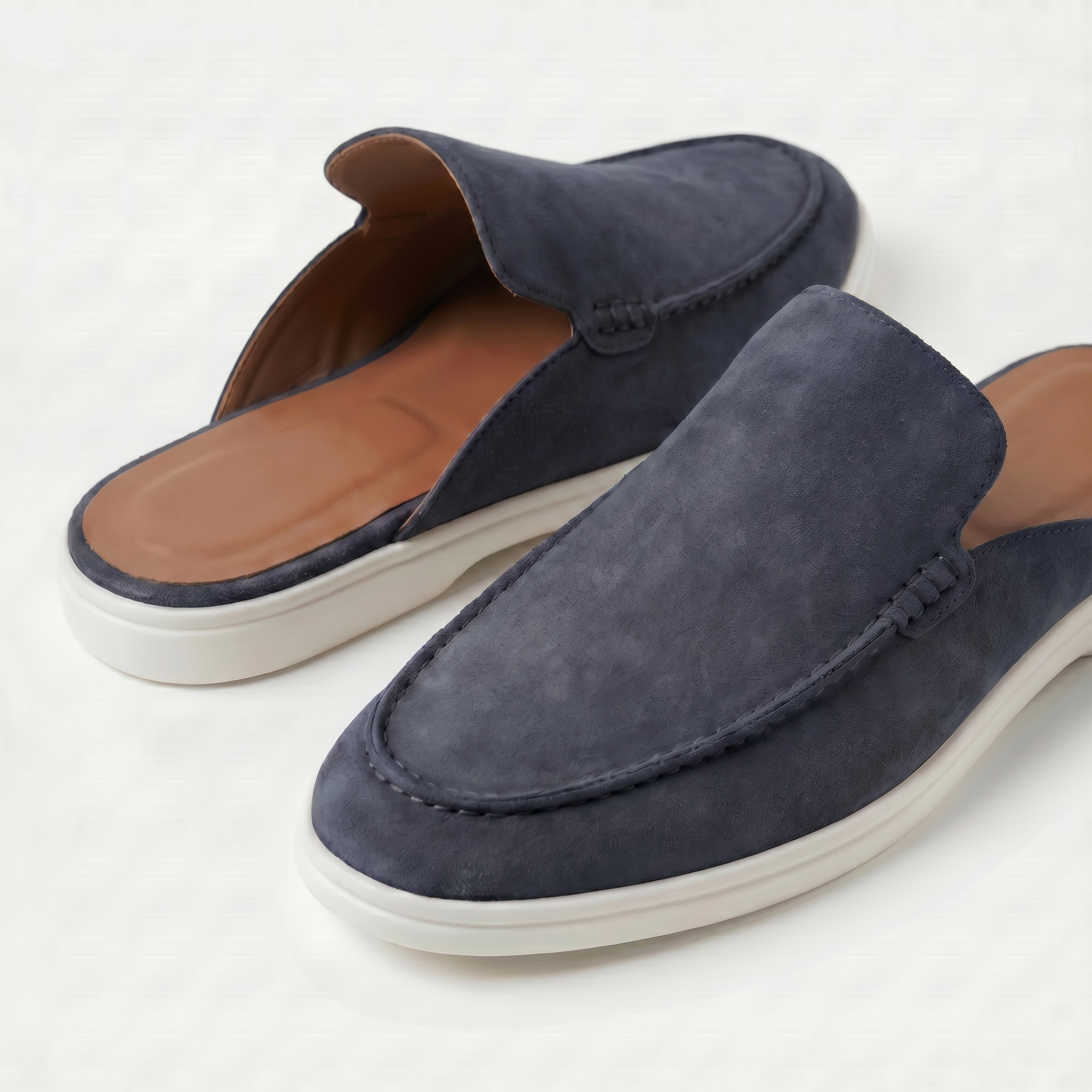Positano Suede Mule II Navy