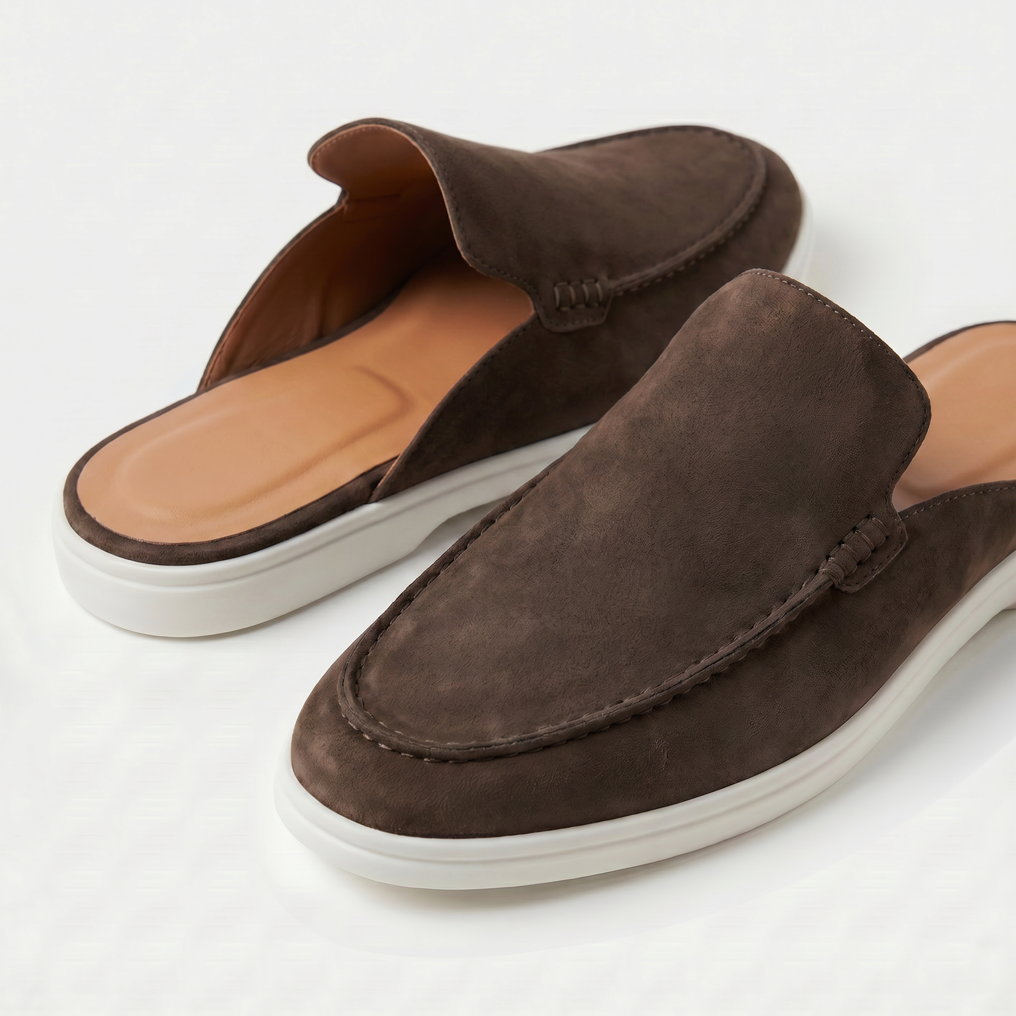 Positano Suede Mule II Dark Brown