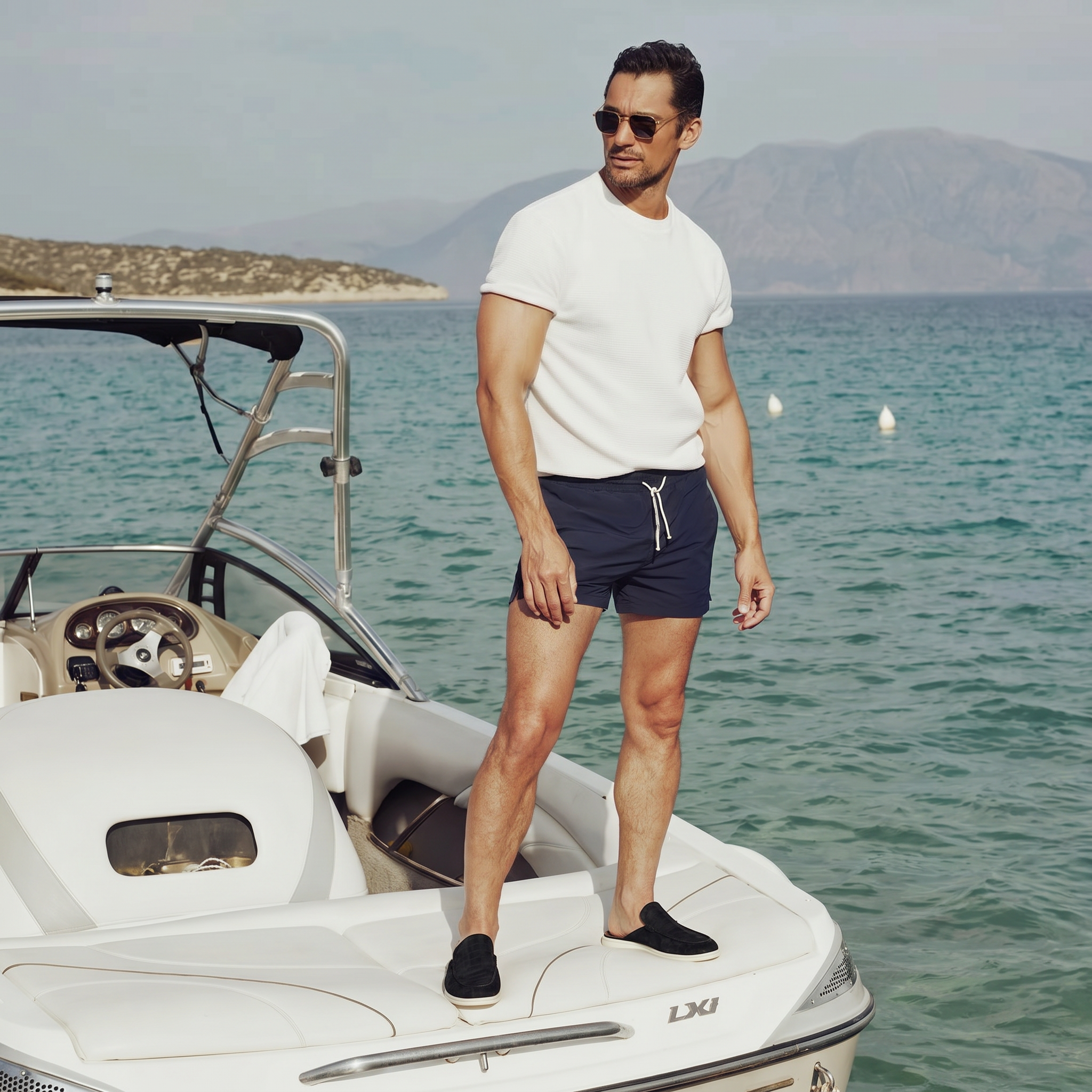 Positano Croco Mule Black