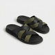 Riviera Cross Sandal Nero/Oliva