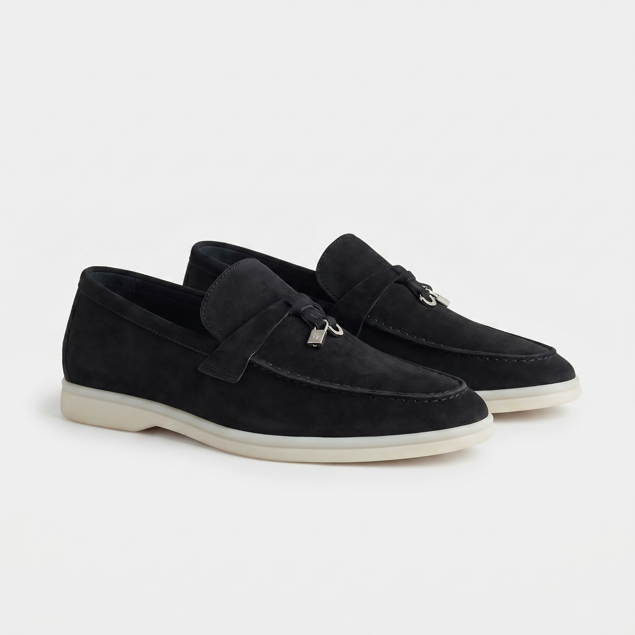 Wildleder-Loafer für Damen, schwarz
