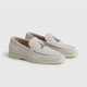 Como Suede Loafer Women Chalk White