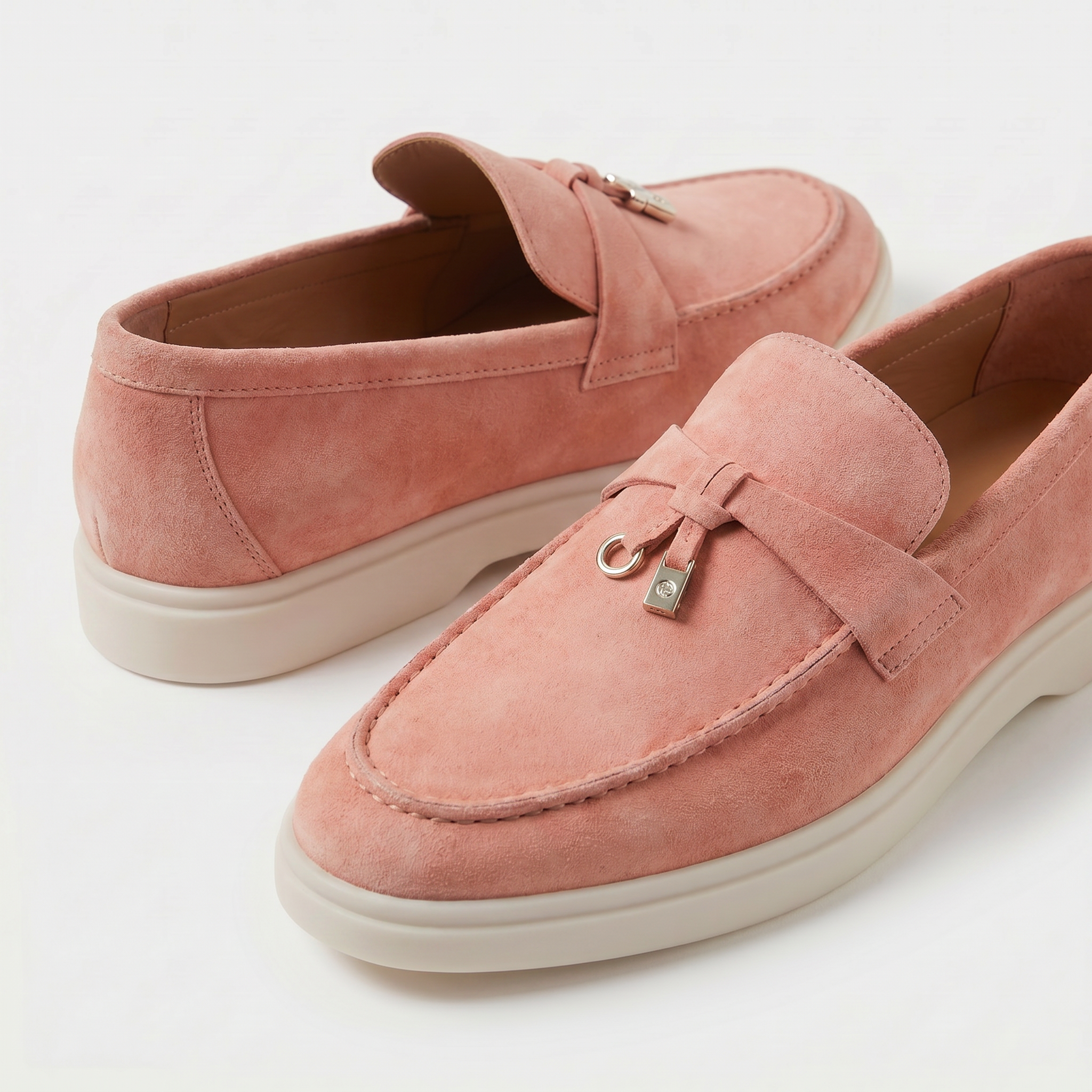 Como Suede Loafer Women Coral