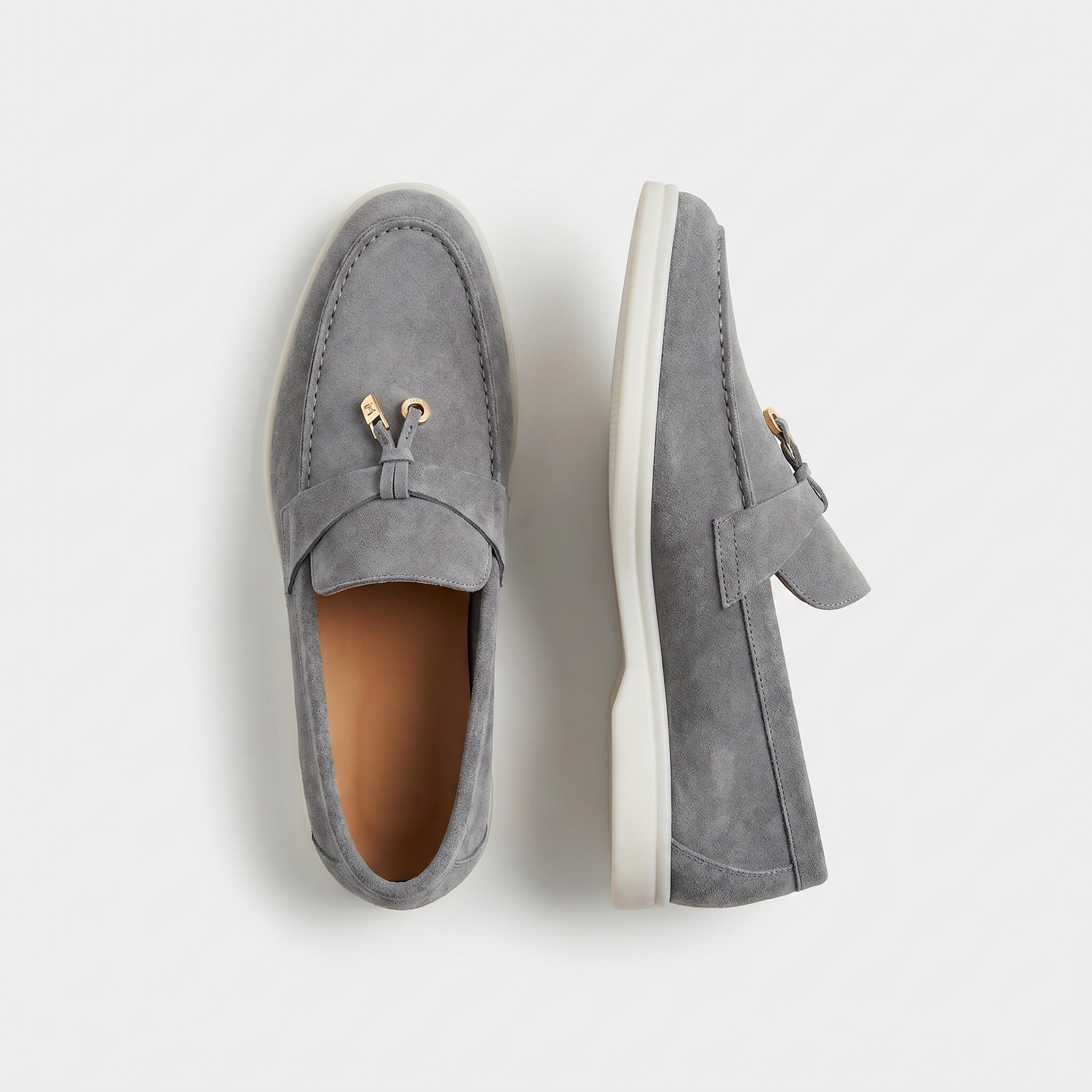 Como Suede Loafer Women Slate Grey