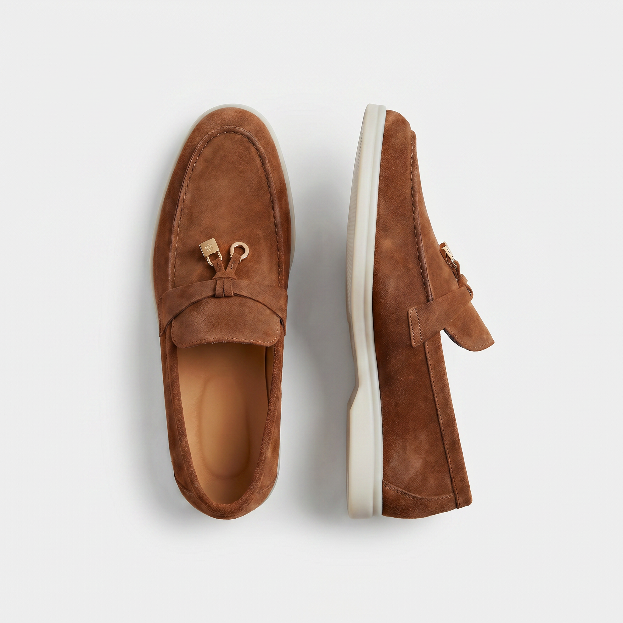 Como Suede Loafer Women Cognac