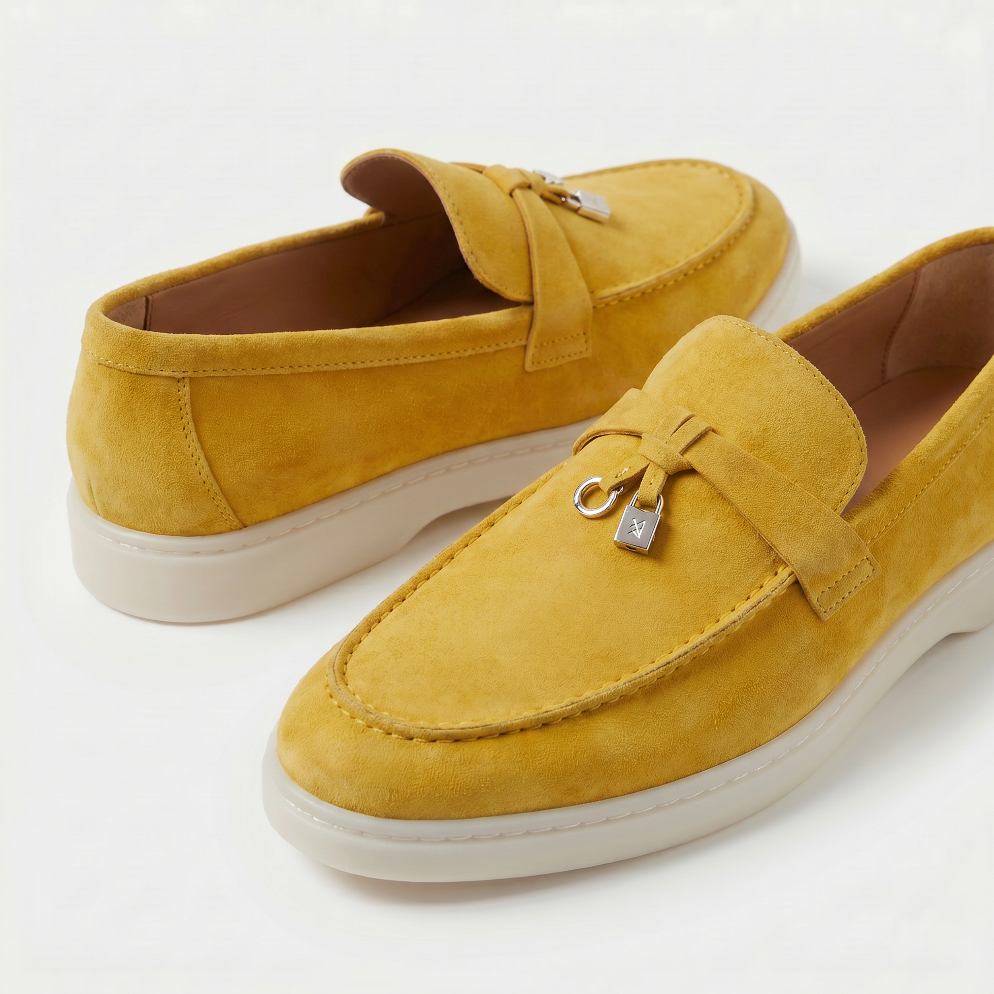 Como Suede Loafer Women Yellow