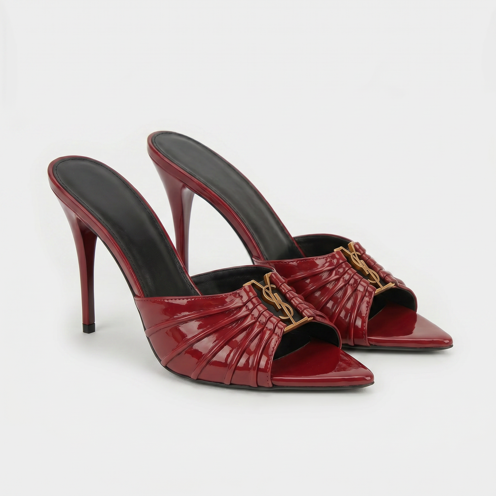 Capri Patent High Heels Burgundy