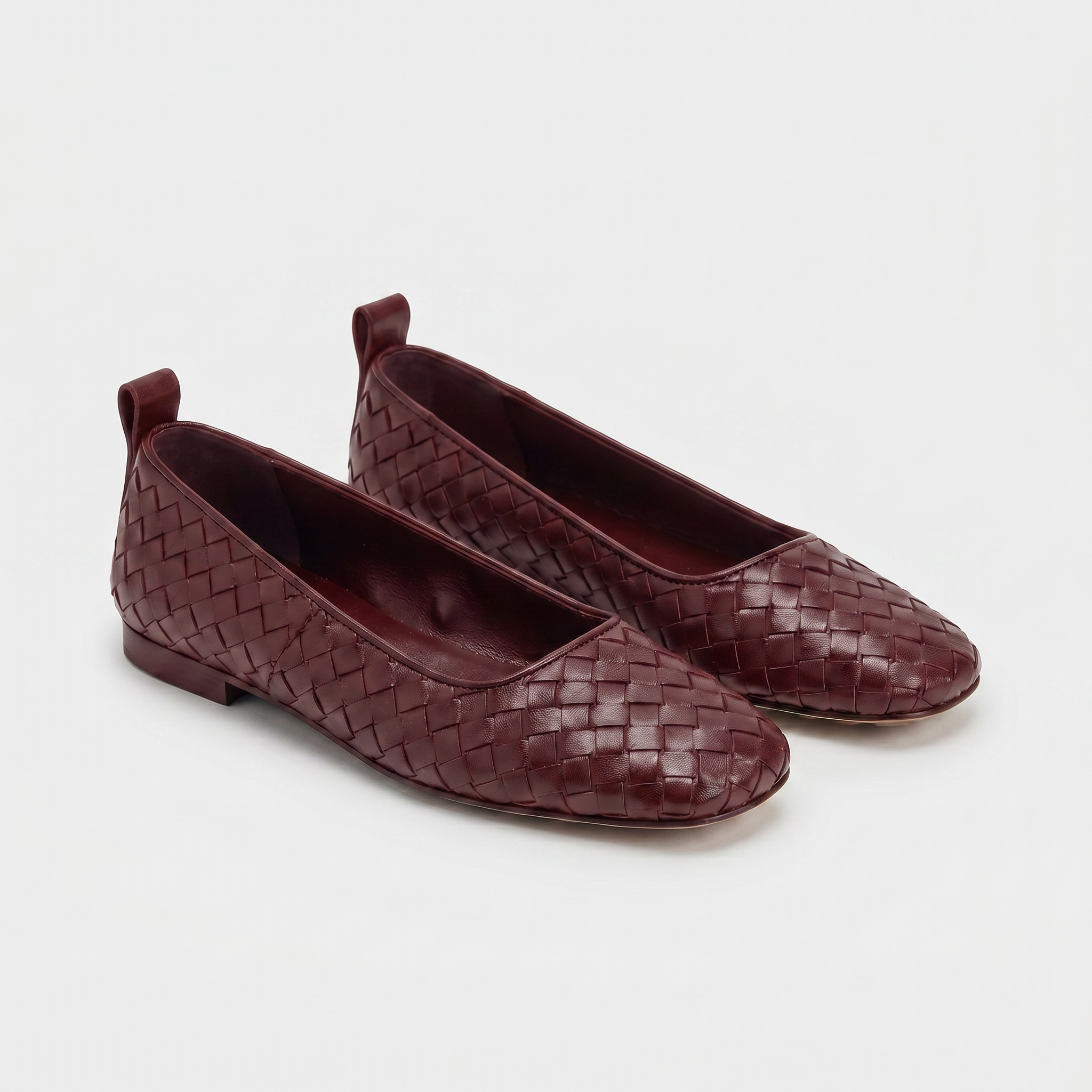 Riva Woven Ballet Shoes Women Burgundy