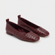 Riva Woven Ballet Shoes Women Burgundy