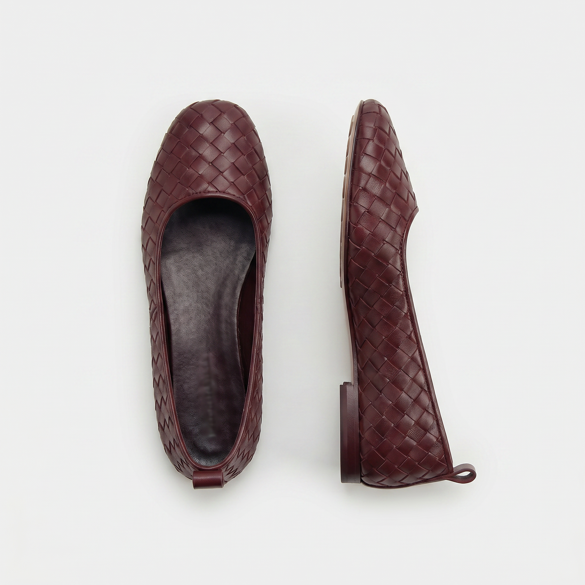 Riva Woven Ballet Shoes Women Burgundy