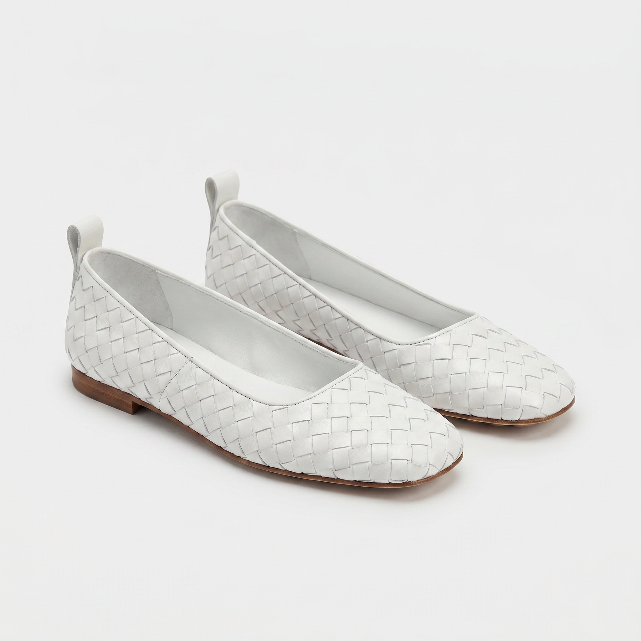 Riva Woven Ballet Shoes Women White