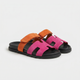 Cannes Infradito Scamosciate Donna Rosa Arancio