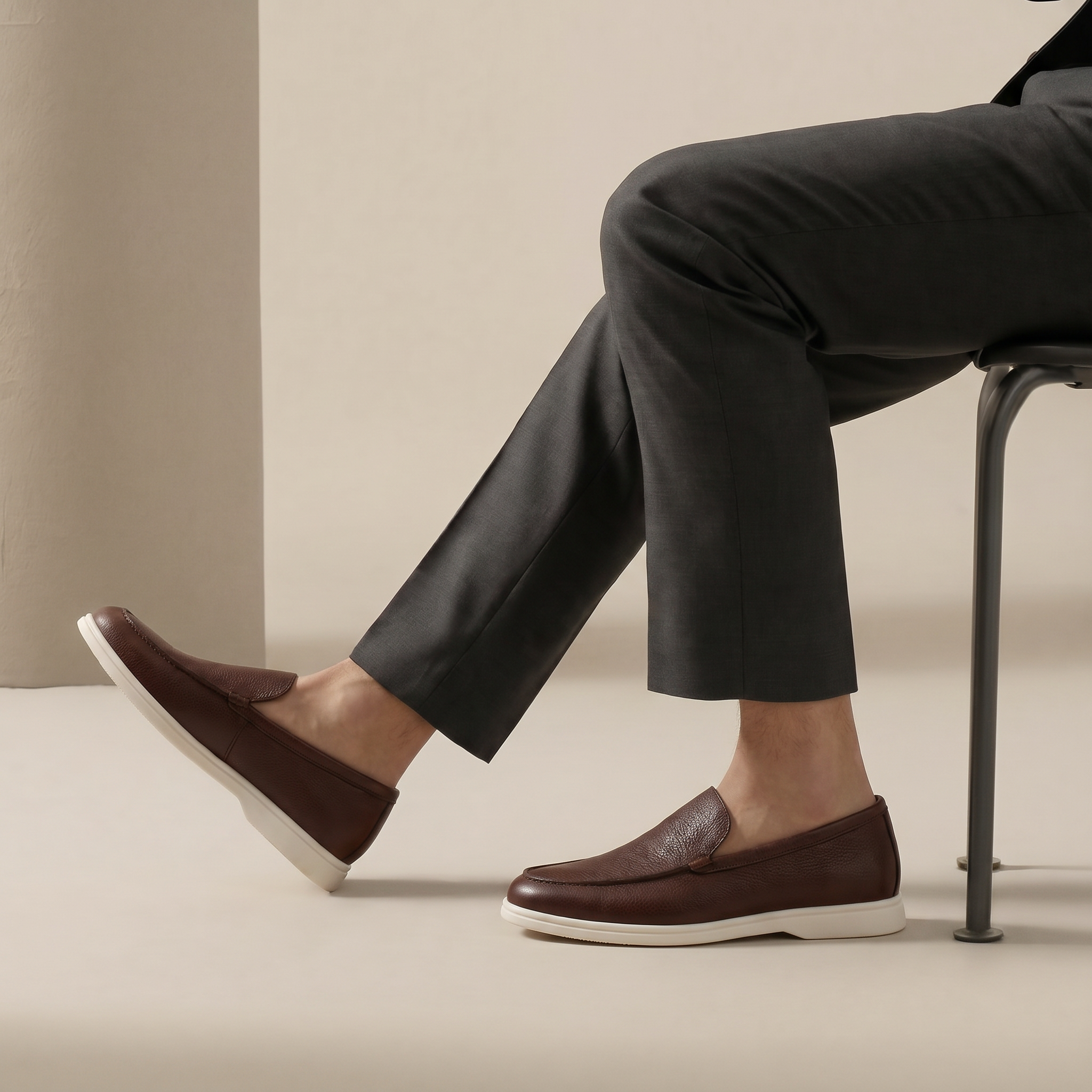 Portofino Leather Loafer Brown