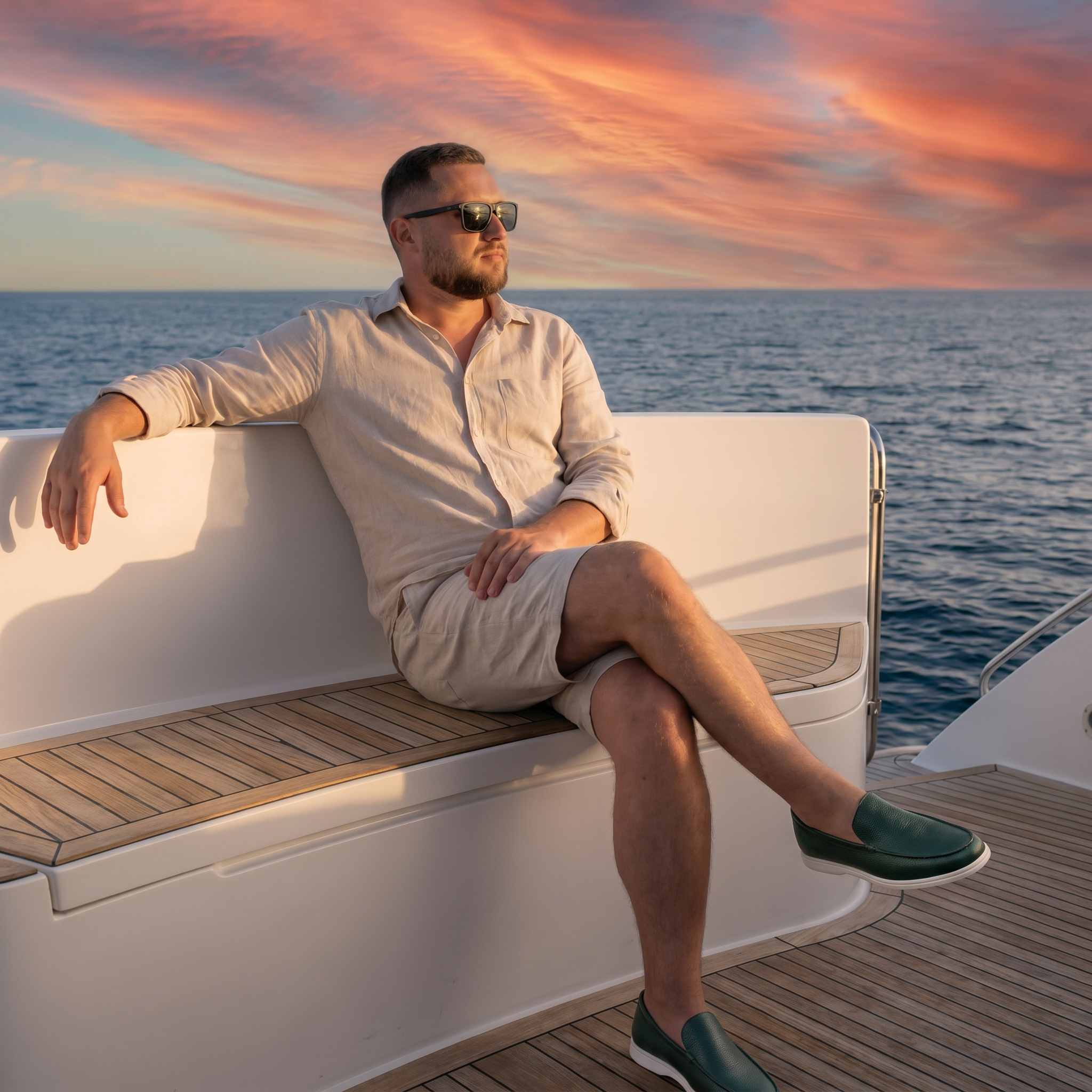 Portofino Leather Loafer Green