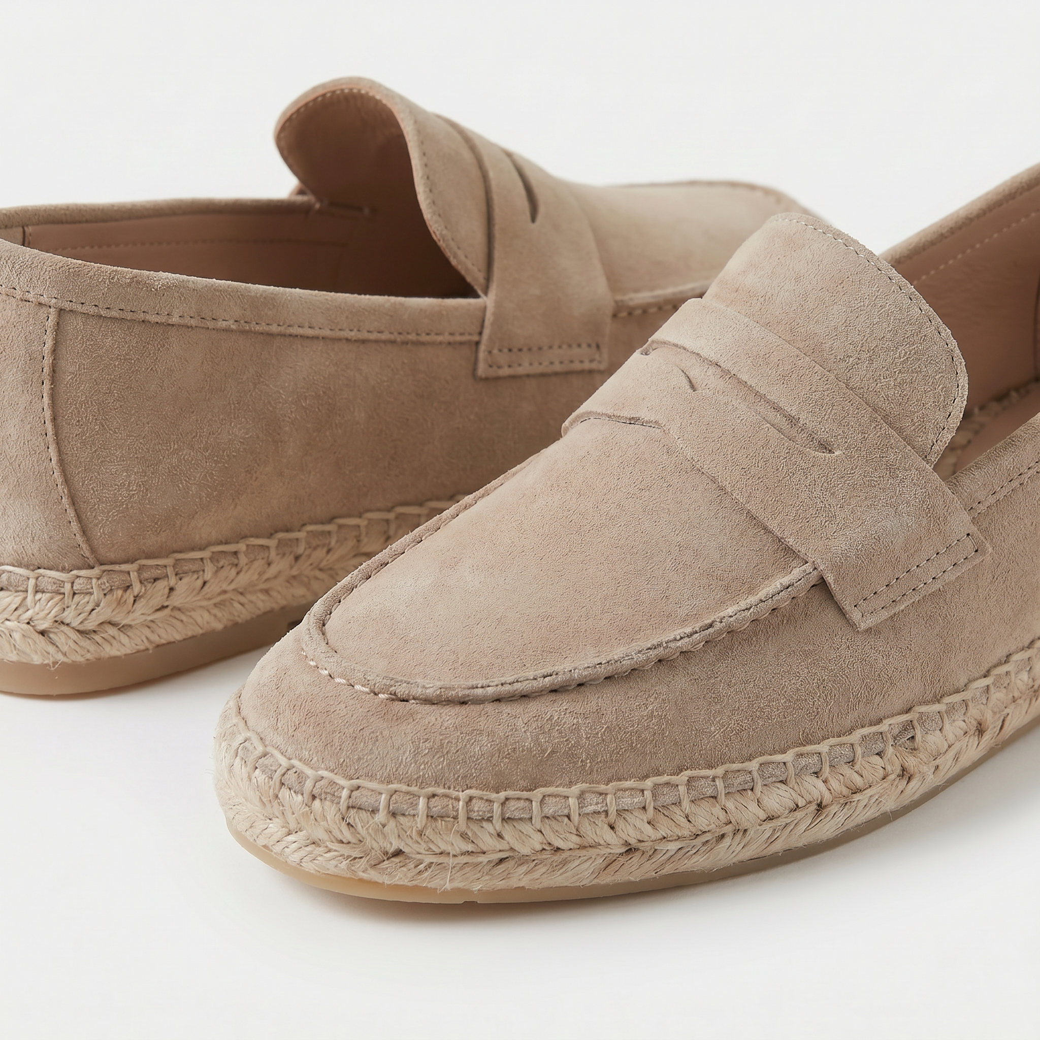 Ravello Espadrille Loafer Suede Sand Beige
