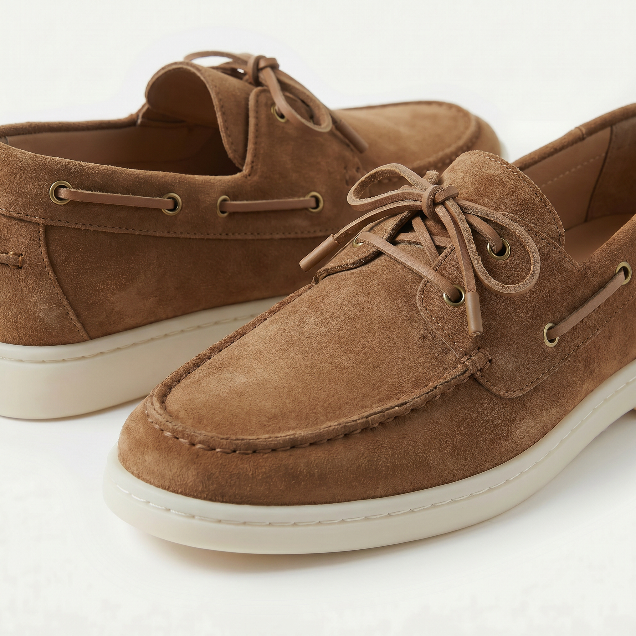 Portofino Boat Shoe Suede Warm Camel